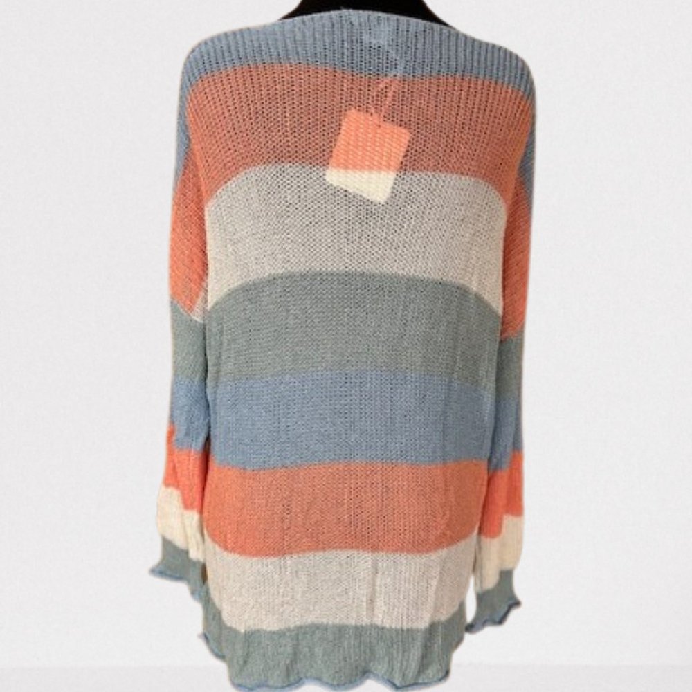 Davi & Dani Pastel Color Block Knit Sweater 4058 … - image 3